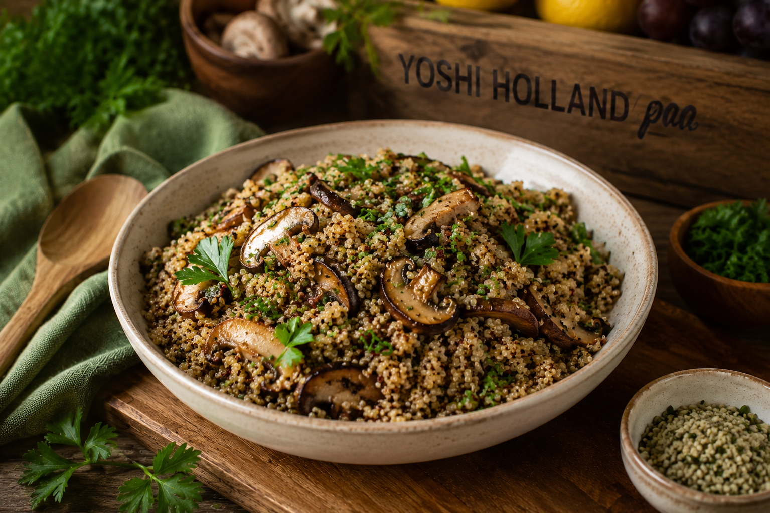 Quinoa with Mushrooms